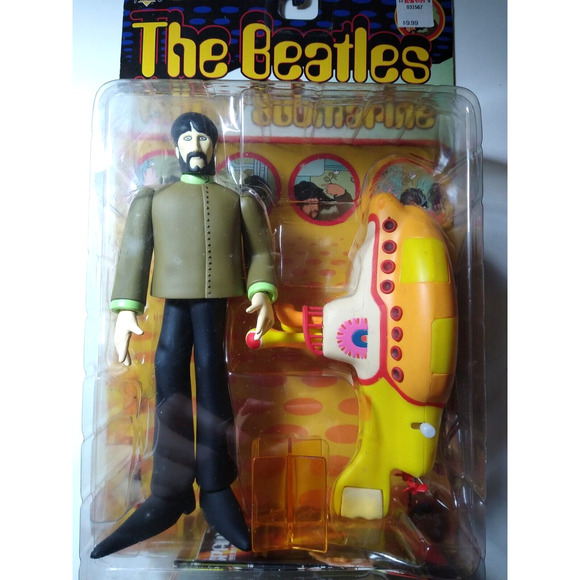 The Beatles Yellow Submarine George Harrison Action Figure 1999 & Sub Mod Groovy - Picture 2 of 9